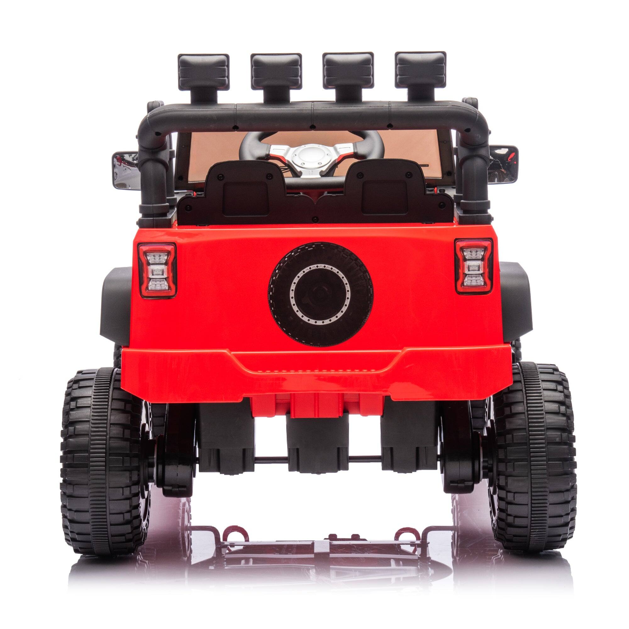 Alt View 1. Boyel Living - 3+ Red 24V Kids Ride On UTV with Parents Remote Control 4Wheel Shock Absorption - red.
