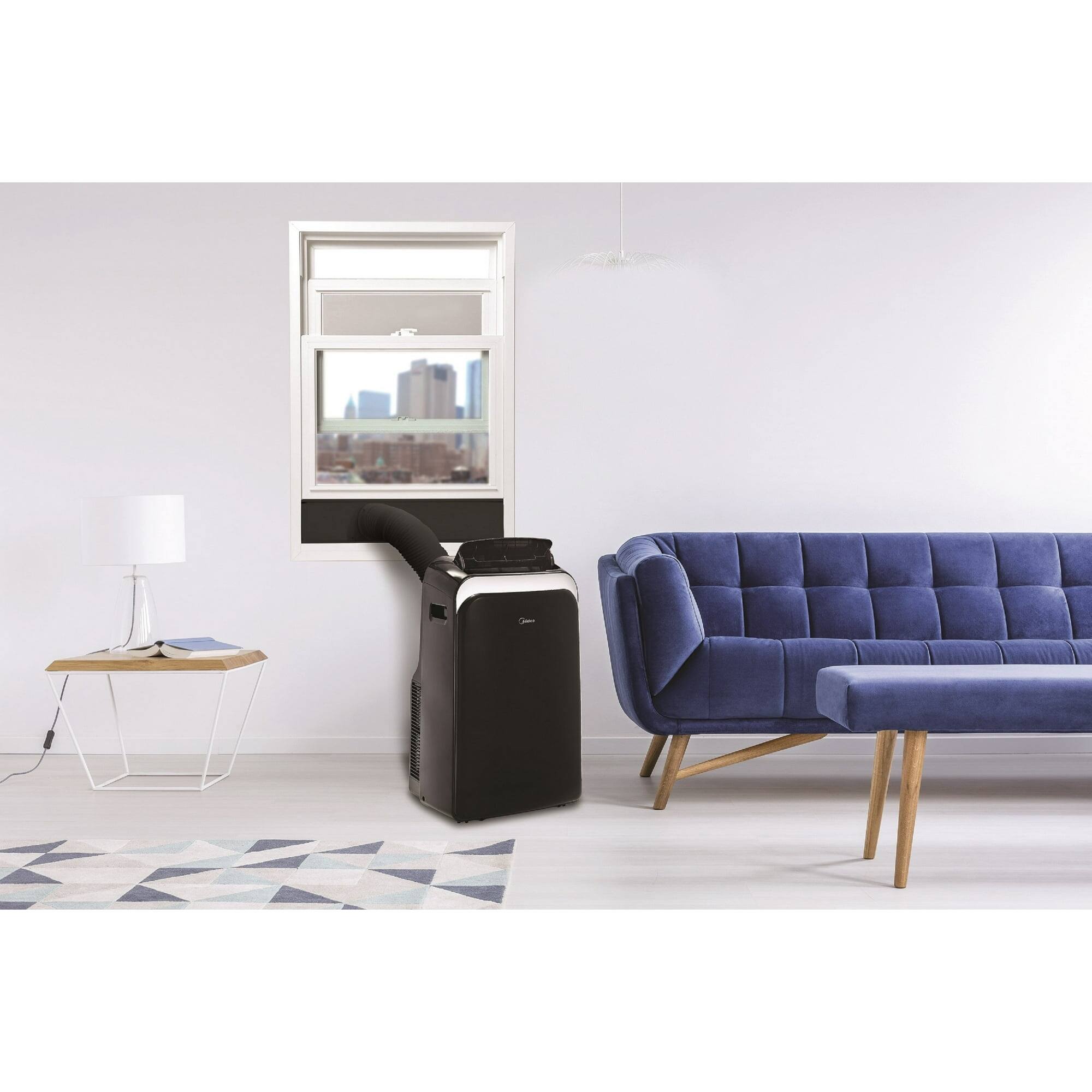 Alt View 4. Midea - MIDEA 10,000 BTU 115V SMART PORTABLE AIR CONDITIONER MAP10HS1WBL - BLACK.