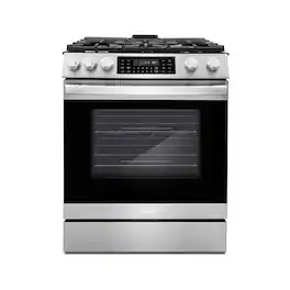 COSMO - COS-GRC305KTD 30 in. Lumin Collection 6.1 cu. ft. Gas Range with 5 Burners, Convection Oven, Self Clean, Air Fry - Stainless Steel