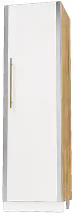 Front. AGA - AGA 24" Pantry Cabinet - RH - Oak - White - White.