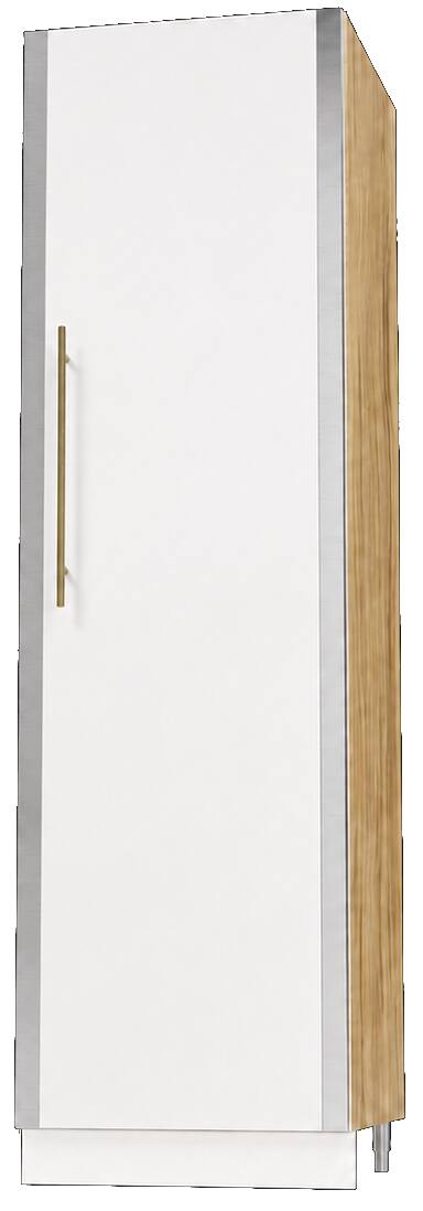 Front. AGA - AGA 24" Pantry Cabinet - RH - Oak - White - White.