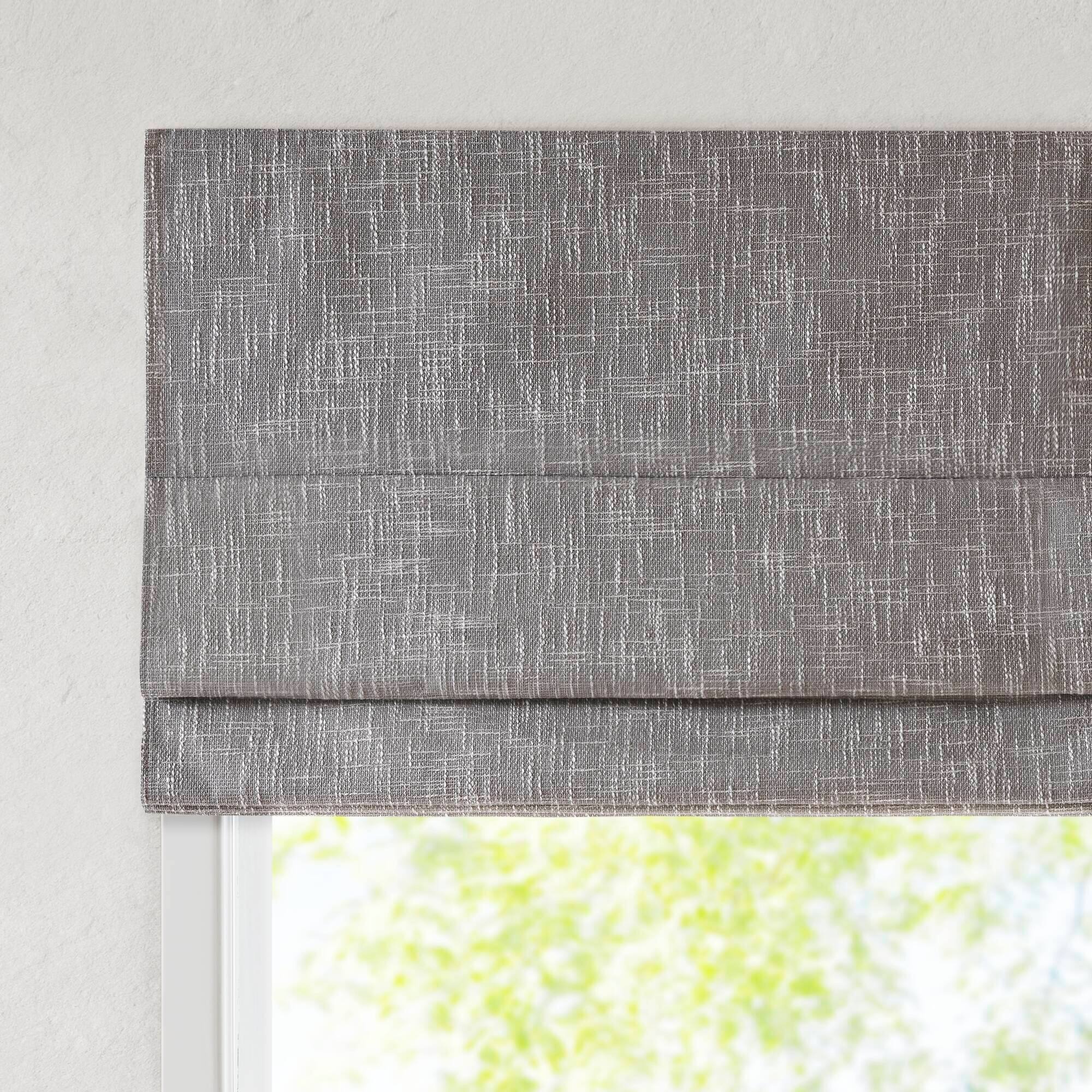 Alt View 8. BreeBe - 1 PCS 31x64' Total Blackout Cordless Roman Shade Grey - Grey.