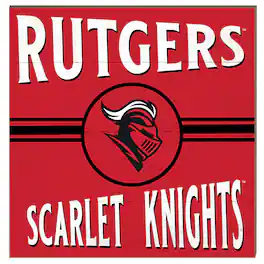 Jardine - Rutgers Scarlet Knights 10'' x 10'' Retro Team Sign - Red