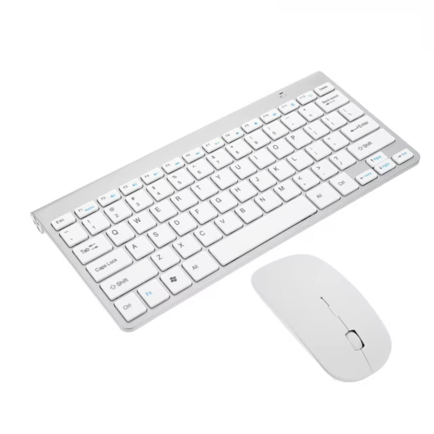 Stock Preferred - 2.4GHz Slim Mini Wireless Keyboard and Mouse Combo Set Grey - Gray