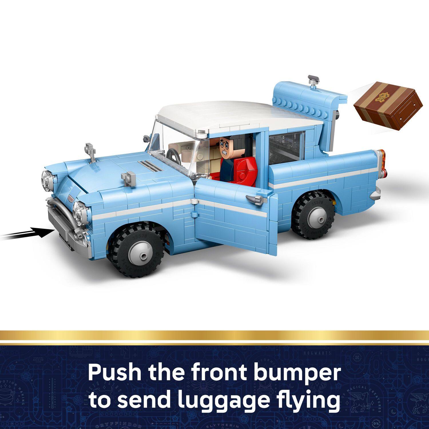 Push the front bumper to send luggage flying