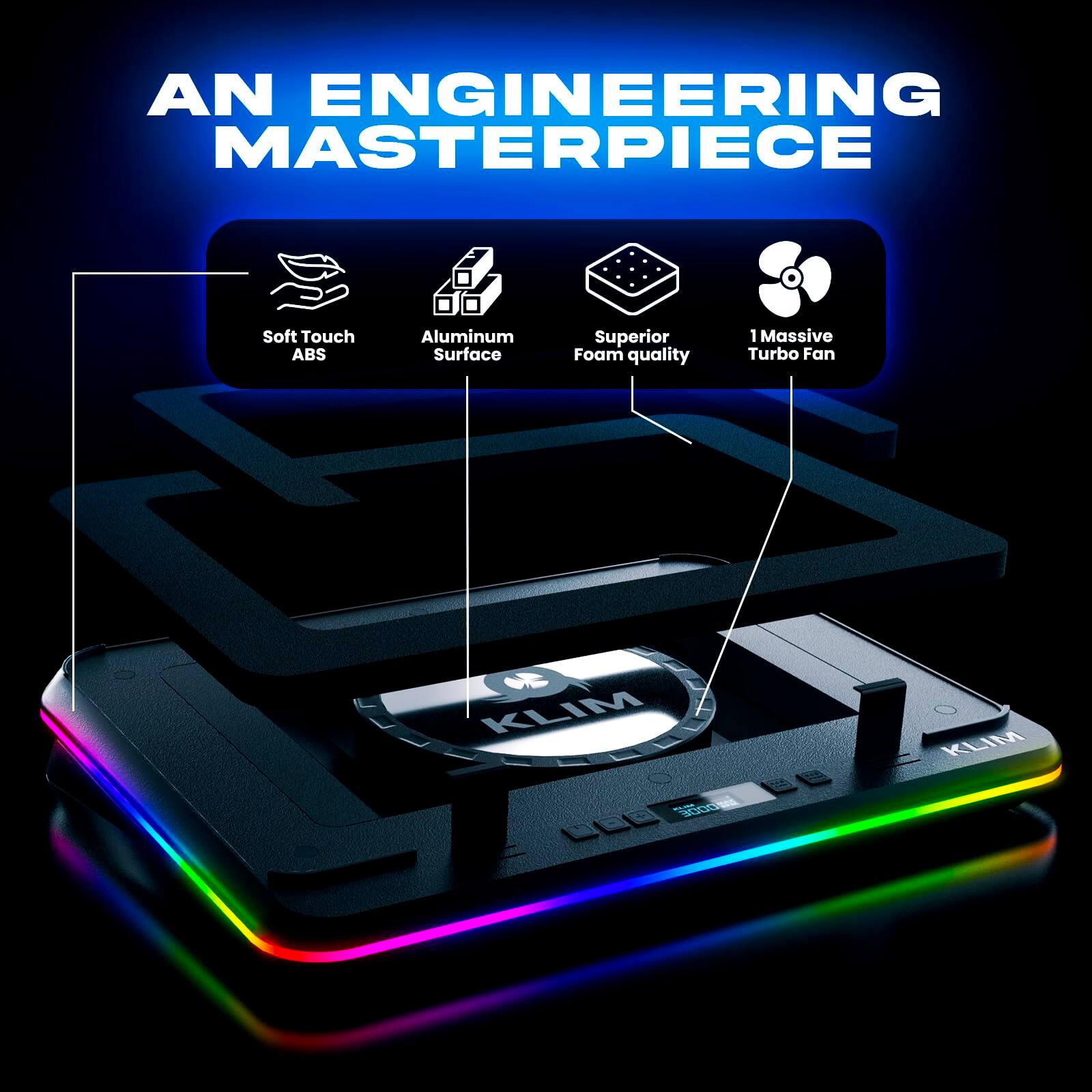 AN ENGINEERING MASTERPIECE

- Soft Touch ABS
- Aluminum Surface
- Superior Foam quality
- 1 Massive Turbo Fan

KLIM adds CCE KLIM