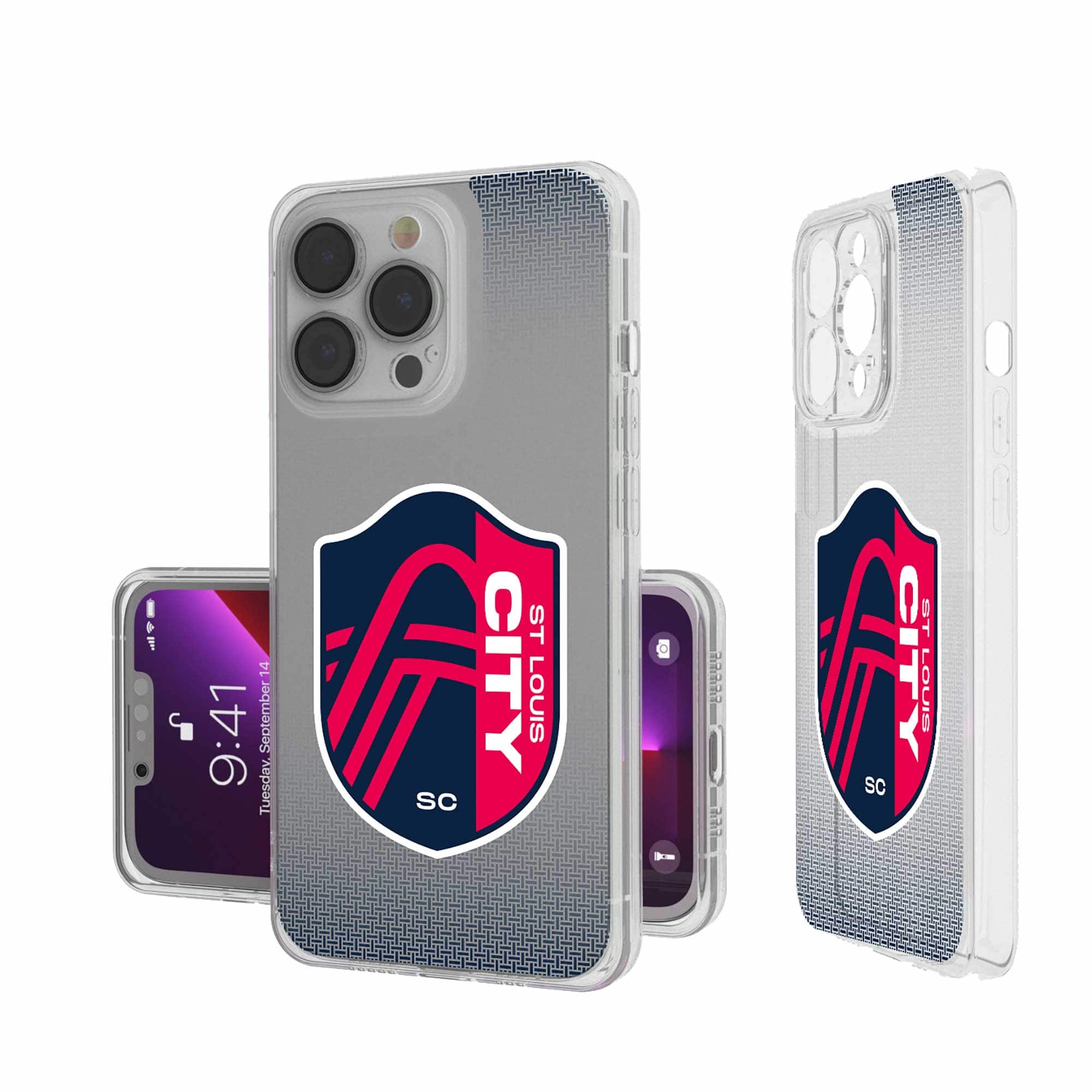 Keyscaper - MLS - St. Louis City SC Linen Logo iPhone Clear Case - 13 Pro - Multicolor