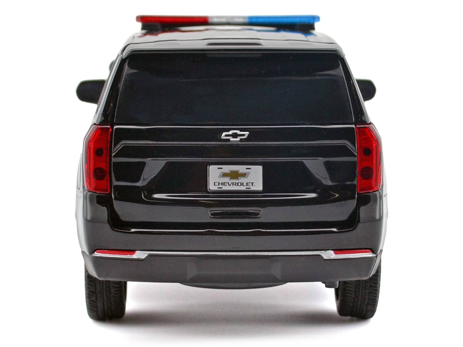 Alt View 3. Motormax - 2025 Chevrolet Tahoe PPV Black "Custom Builder's Kit - Law Enforcement and Public Service" 1/24 Model Car by Motormax.