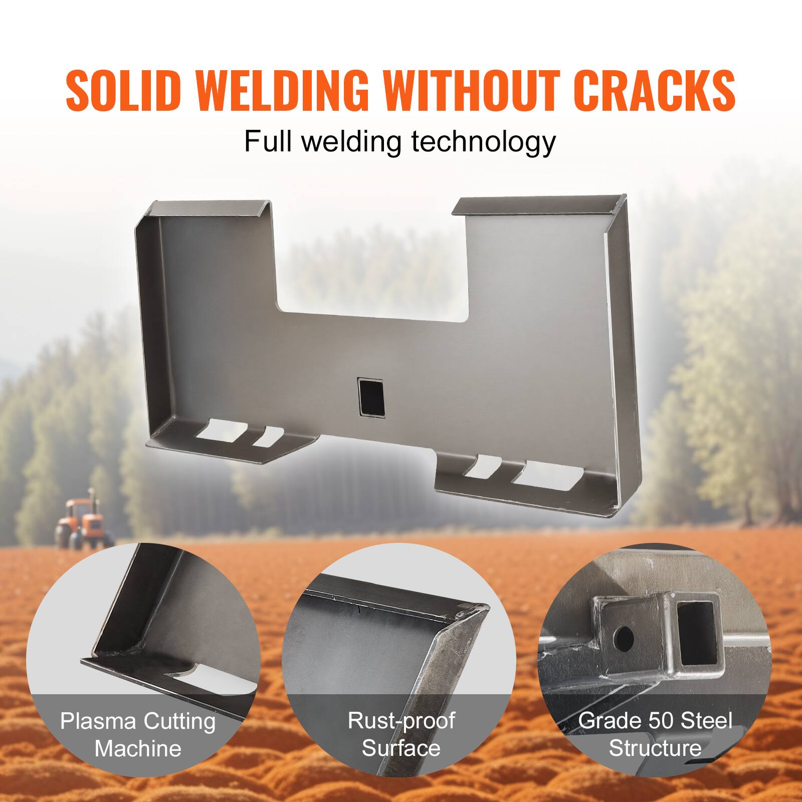 SOLID WELDING WITHOUT CRACKS  
Full welding technology  

Plasma Cutting Machine  
Rust-proof Surface  
Grade 50 Steel Structure