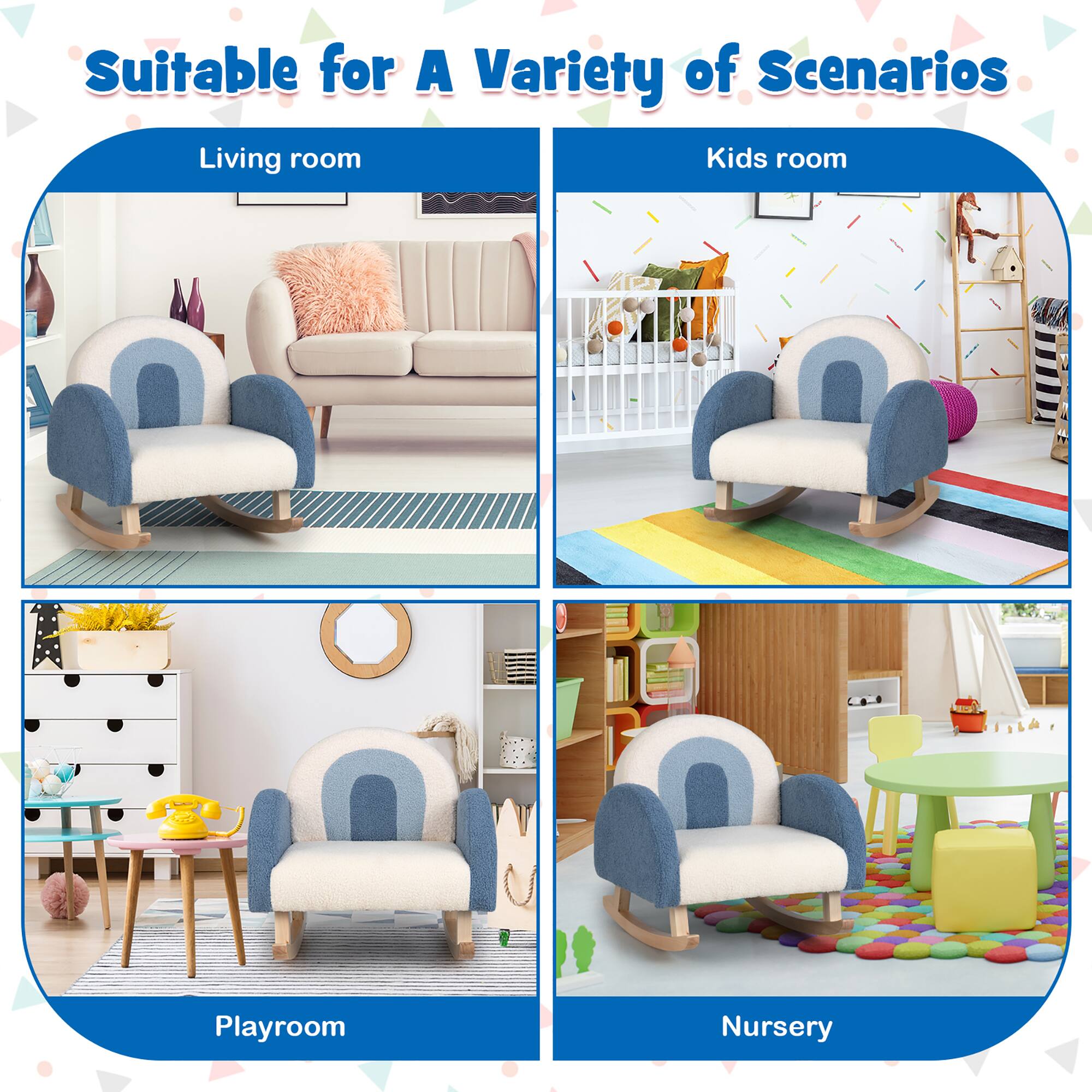 Suitable for A Variety of Scenarios

Living room

Kids room

Playroom

Nursery