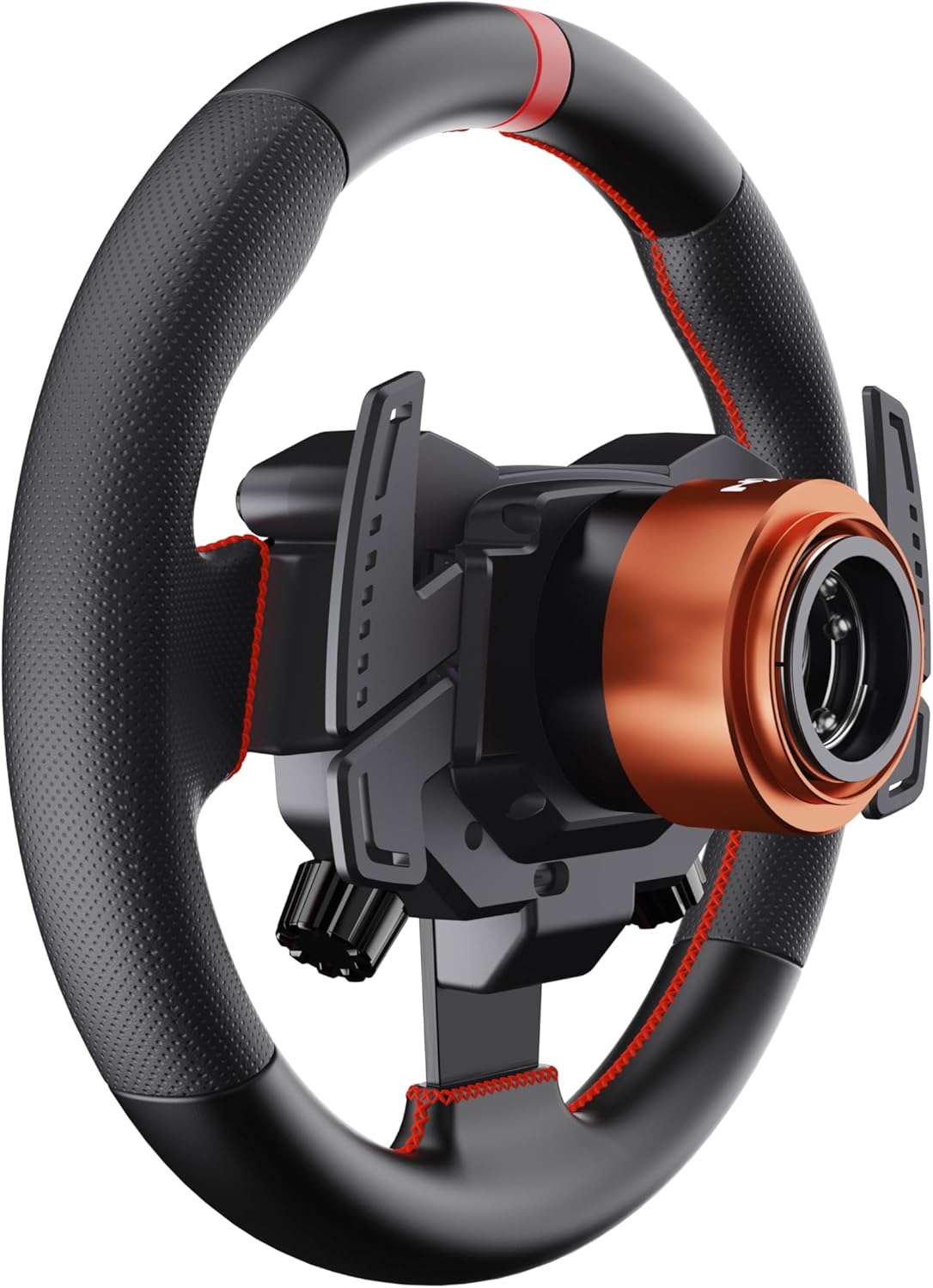 Angle. PXN - PXN W AS 11" Racing Steering Wheel D1 Quick Release w/ Hall Paddles, F1-Style Shifters & RGB Rev Lights for VD4/VD6/VD10 - Black.
