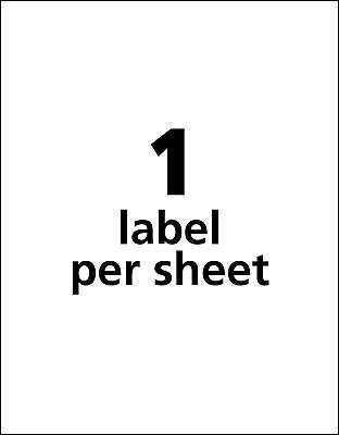 1 label per sheet