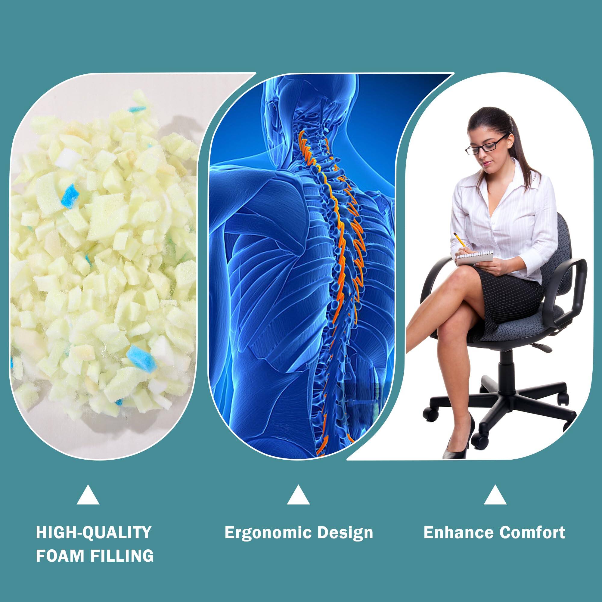 HIGH-QUALITY FOAM FILLING  
Ergonomic Design  
Enhance Comfort