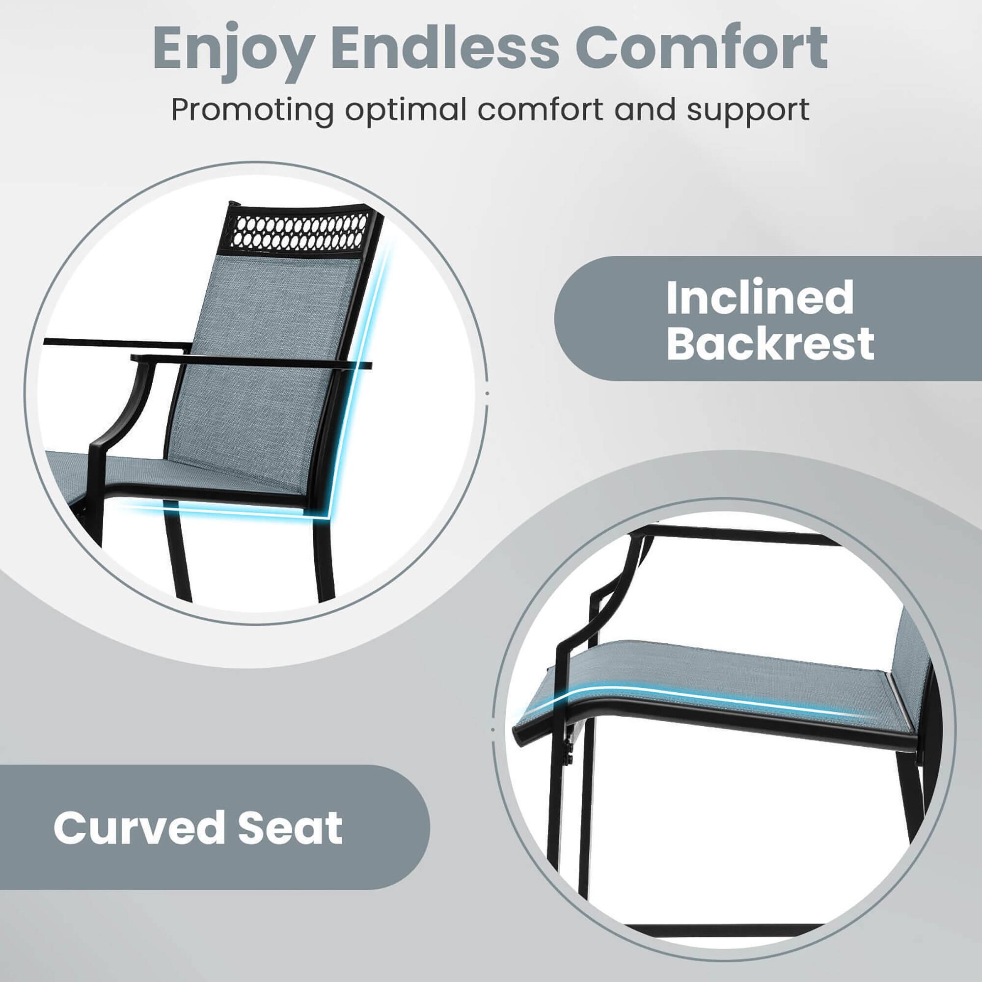 Enjoy Endless Comfort
Promoting optimal comfort and support

- Inclined Backrest
- Curved Seat