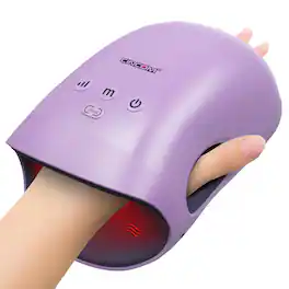 CINCOM - Cordless Hand Massager with Heat and Compression for Arthritis and Carpal Tunnel - Purple