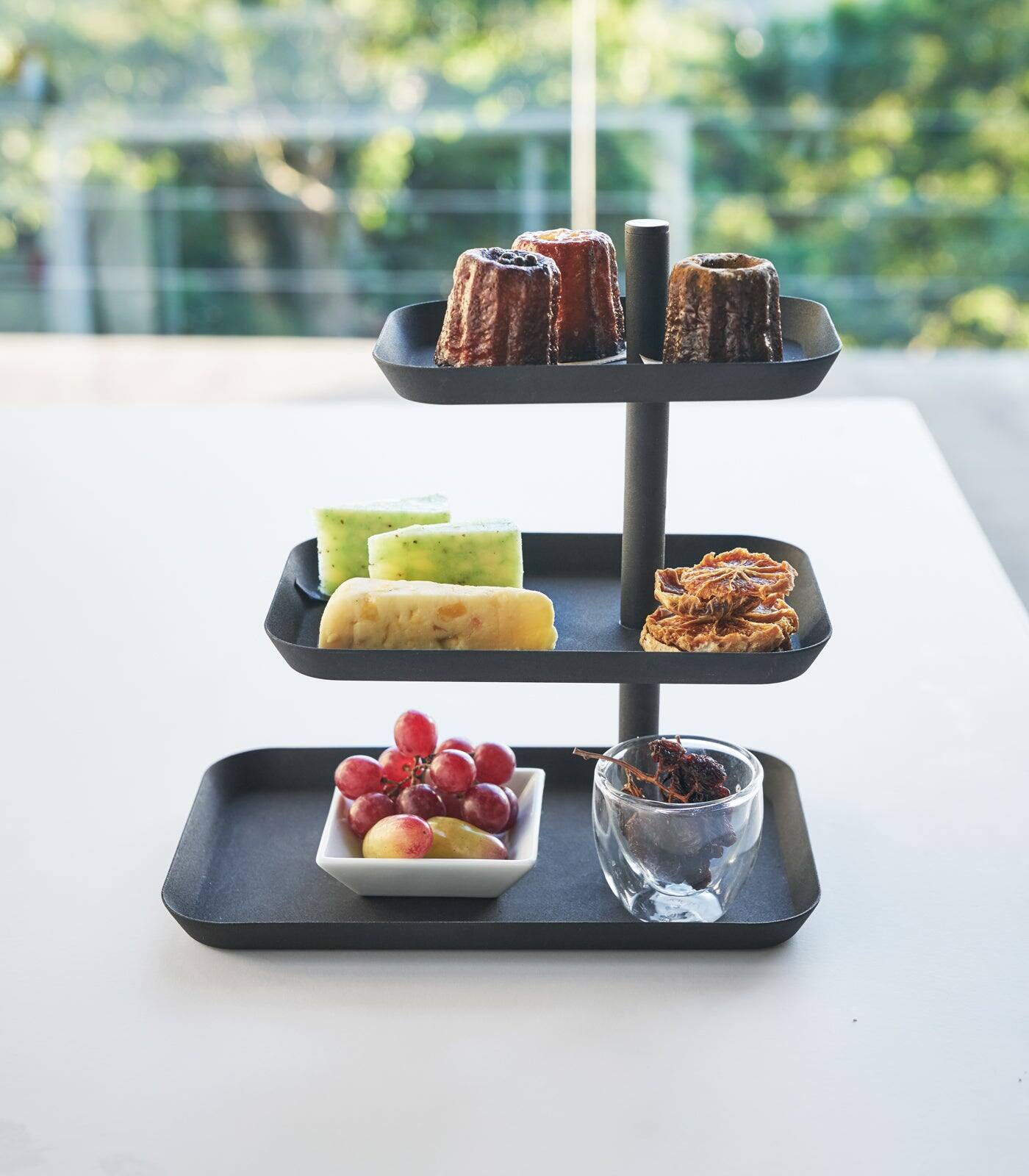 Alt View 5. Yamazaki Home - Serving Stand - Steel - Black.