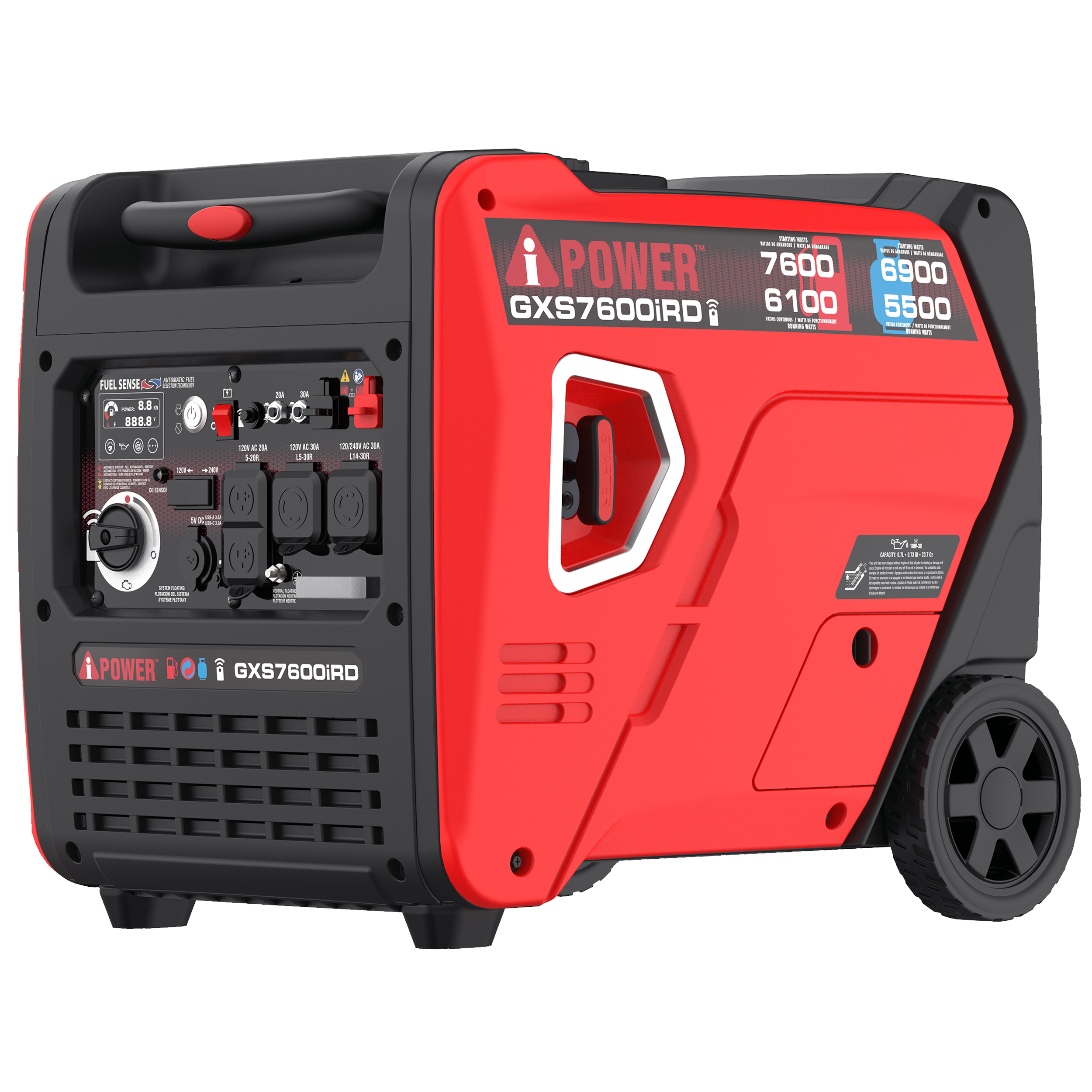 - POWER
- GX7600iRD
- 7600
- 6900
- 6100
- 5500
- FUEL SENSE
- 8888
- 3
- 2
- B
- M
- O
- 18
- d
- ae
- 2 L
- d
- I
- I
- I
- I
- D
- FUEL SENSE
- 8.8
- 888.8
- 120V 60Hz 20A
- 230V 50/60Hz 10A
- 12V DC 8.3A
- 1000W
- 1900W
- 30A
- 120V 20A
- 230V 10A
- 12V DC 8.3A
- 1000W
- 1900W
- 30A