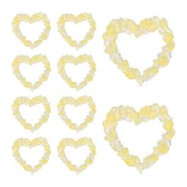Unique Bargains - 10pcs Mini Vintage Picture Frames, 2in Resin Glow-in-dark Glitter Diamond Tiny Photo Frame for DIY - Yellow