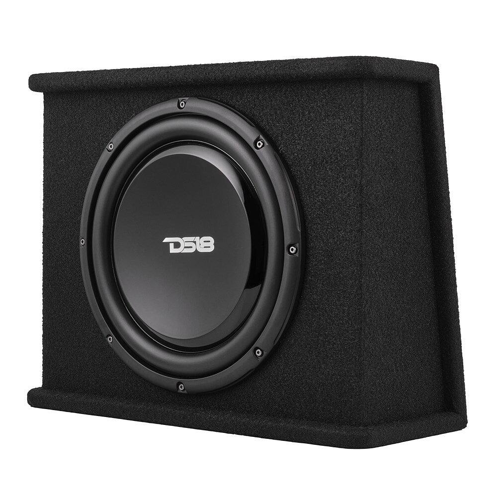 Left. DS18 Audio - Single 12" Loaded Sealed Subwoofer Enclosure with Built-in Amplifier, 350W RMS.