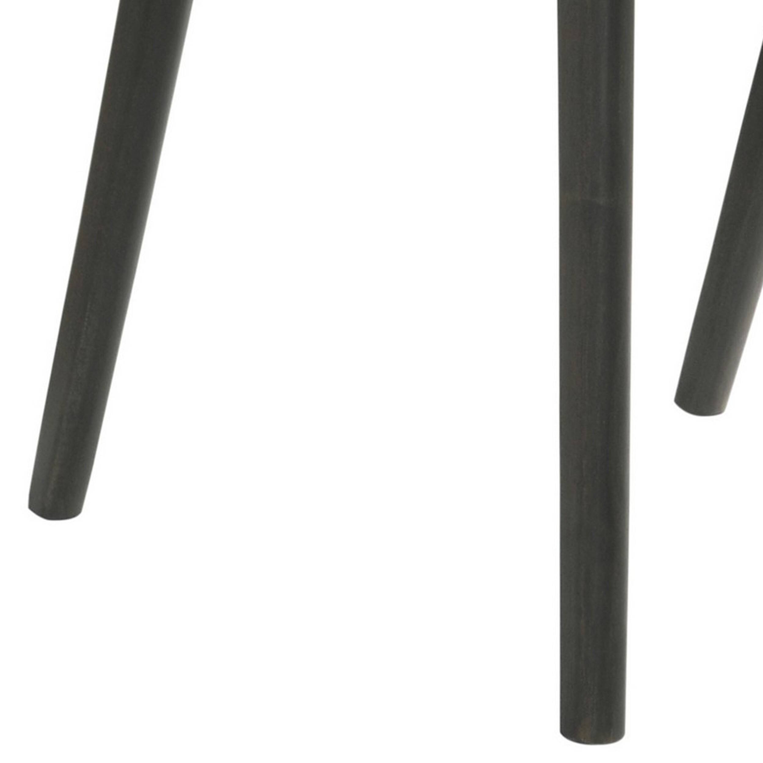 Alt View 3. Manhattan Lane - 21 Inch Side Chair, Set of 2, Gray Fabric Upholstery, Clean Angled Legs - Gray, Black.