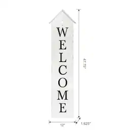TX USA Corporation - House Shaped Welcome Porch Sign 48in - White
