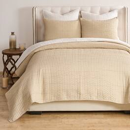 BreeBe - Homestead Coverlet Set 3-Piece Full/Queen - Natural