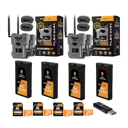 Spypoint - FLEX-DARK GPS-Enabled Cellular Trail Camera with Accessories Bundle