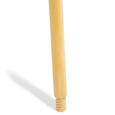 Front. Coastwide Professional - Coastwide Professional™ 60" Wood Push Broom Handle, Threaded Wood Tip (CW57740) - Natural.