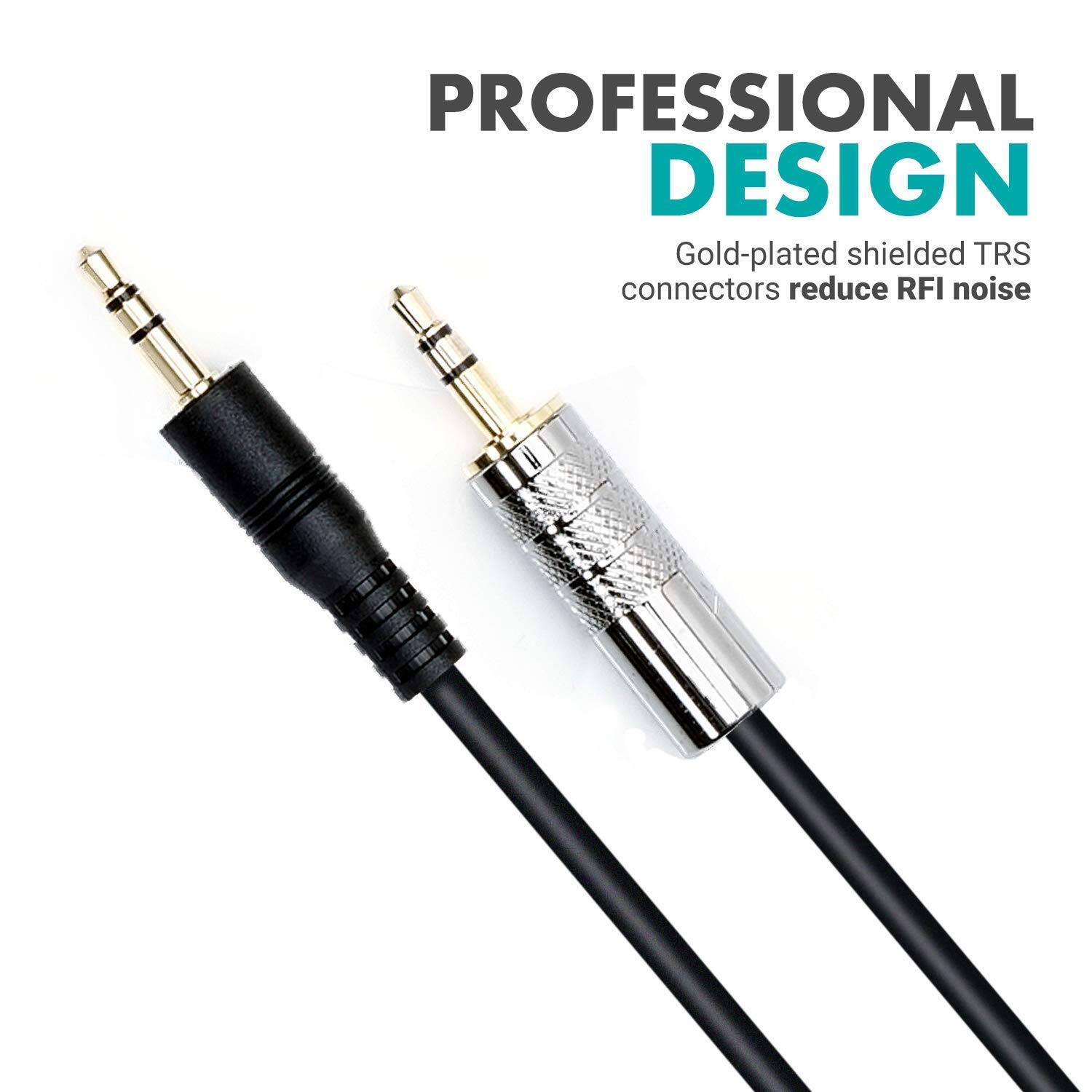 PROFESSIONAL DESIGN  
Gold-plated shielded TRS connectors reduce RFI noise