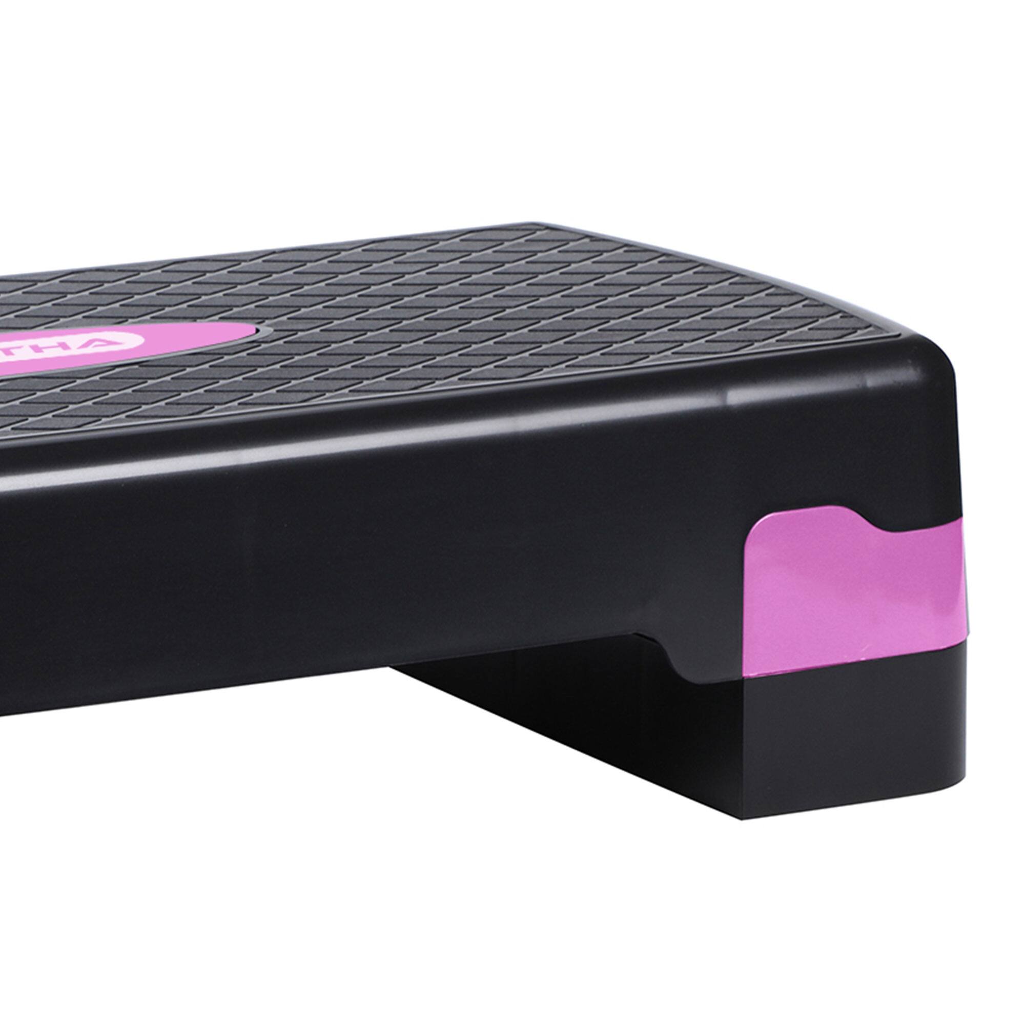 Alt View 7. HolaHatha - HolaHatha Aerobic Step Platform Exercise Fitness Equipment w/ Adjustable Height - Pink.