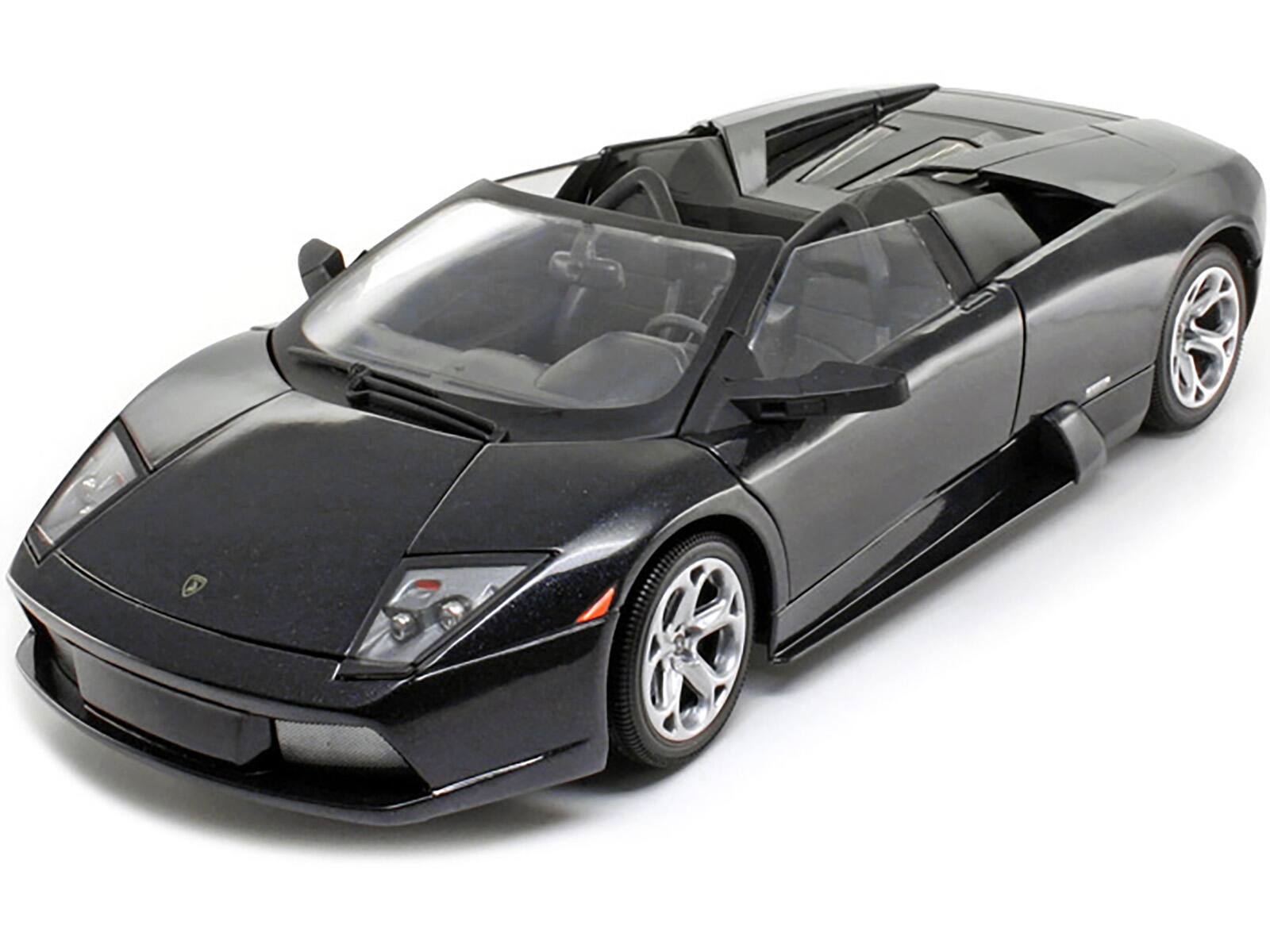 Alt View 1. Motormax - Lamborghini Murcielago Roadster Black 1/18 Diecast Model Car by Motormax.