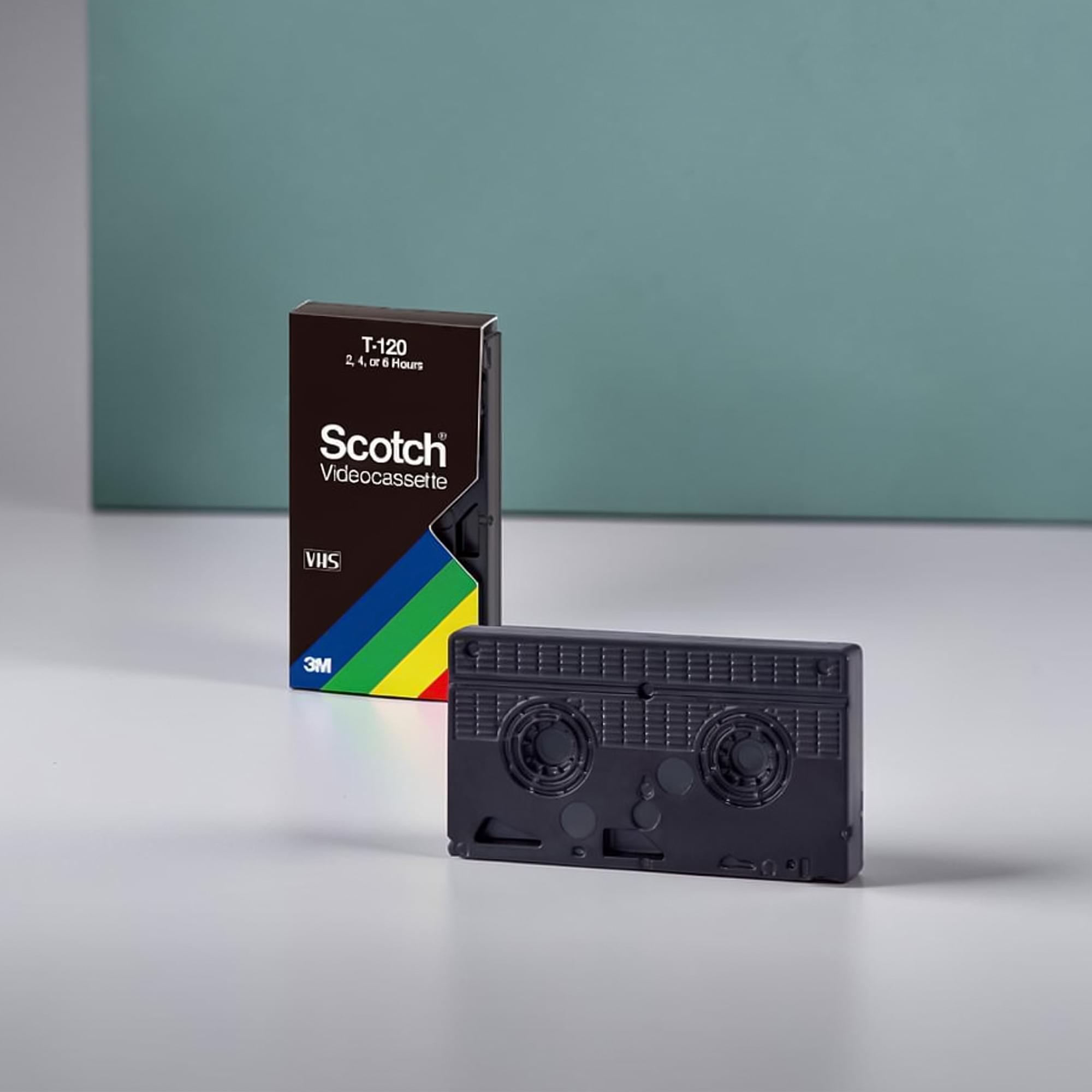 T-120 2, 4 or 6 Hours Scotch Videocassette VHS 3M