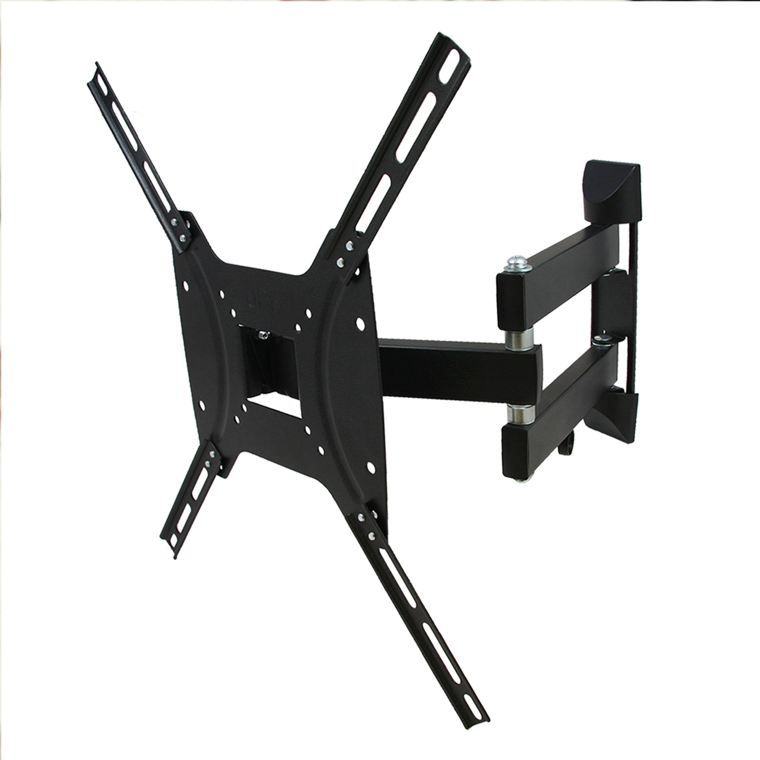 Alt View 3. MegaMounts - MegaMounts Full Motion, Tilt and Swivel Single Stud Wall Mount for 26-55 Inch  LCD, LED, and Plasma Screens - Black.