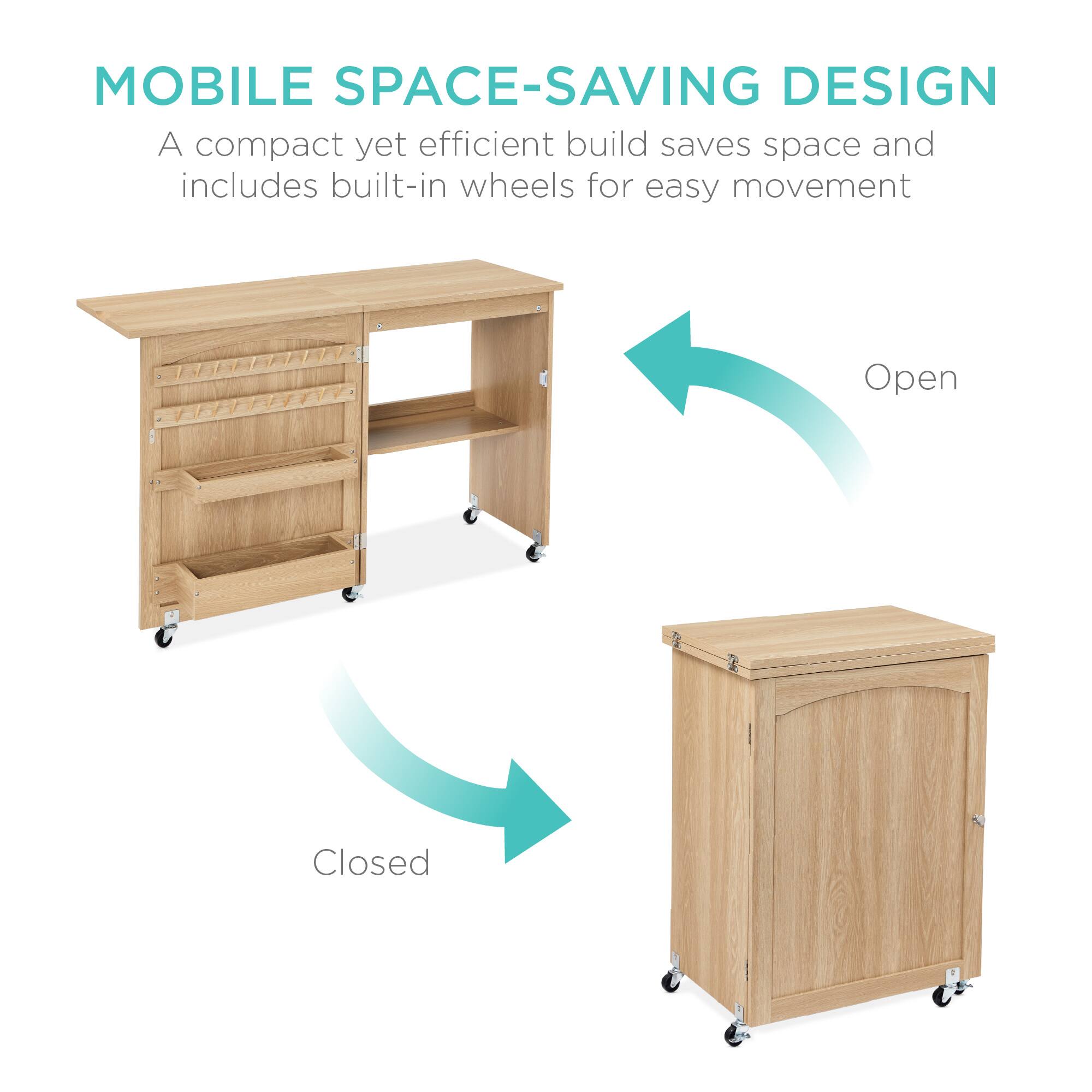 MOBILE SPACE-SAVING DESIGN  
A compact yet efficient build saves space and includes built-in wheels for easy movement  

Open  
Closed