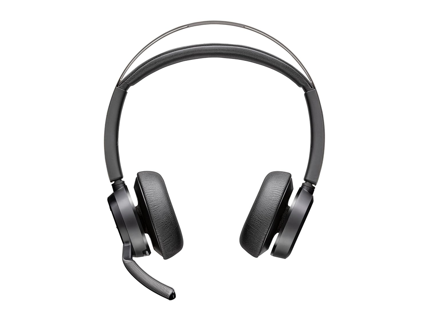 Left. HP - HP Poly Voyager Focus 2 UC Wireless Headset w/Stand  USB-A, Zoom Cert. - Blue.