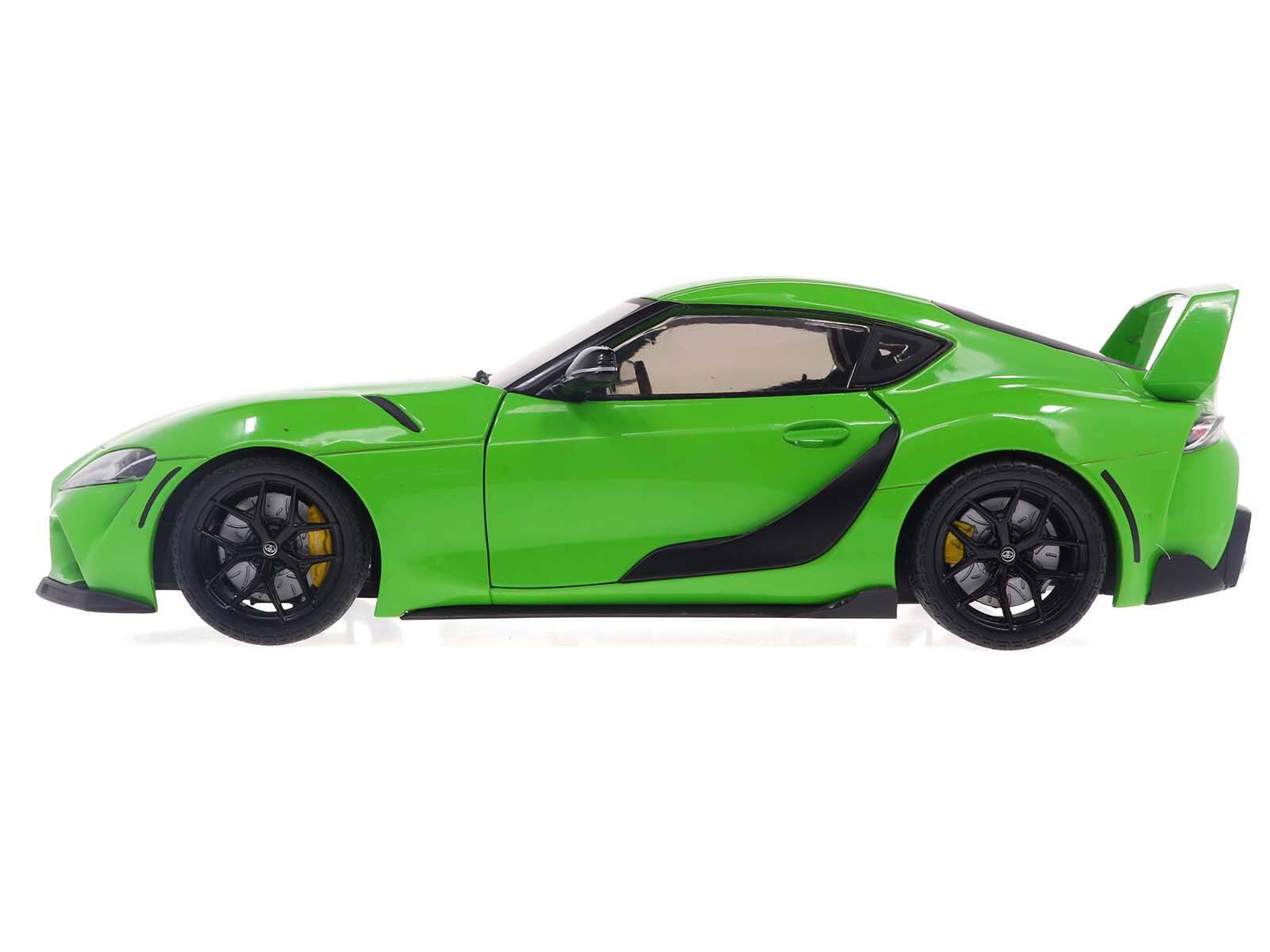Alt View 2. Solido - 2023 Toyota GR Supra "StreetFighter" Green 1/18 Die Cast Model Car by Solido - Multicolor.