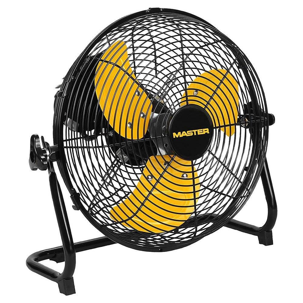 Alt View 1. Master - Master Professional 12 inch High Velocity Powerful Direct Drive Steel Floor Fan - Black.
