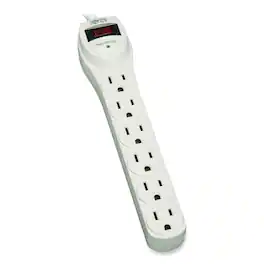 Tripp Lite - TLP602 Protect It! 180 Joules 2 ft. Cord 6 AC Outlets Home Computer Surge Protector - Light Gray