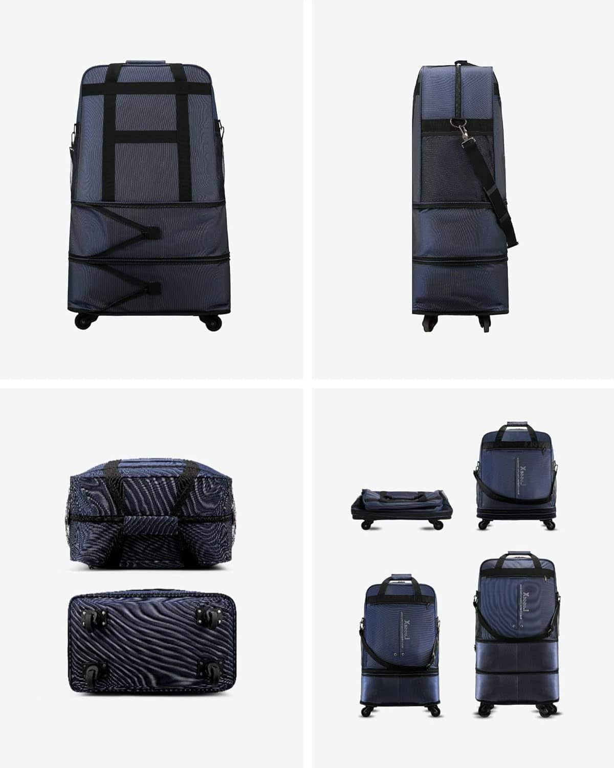 バッグ S LUGGEX Travel Duffel Bags Expandable Collapsible Luggage with