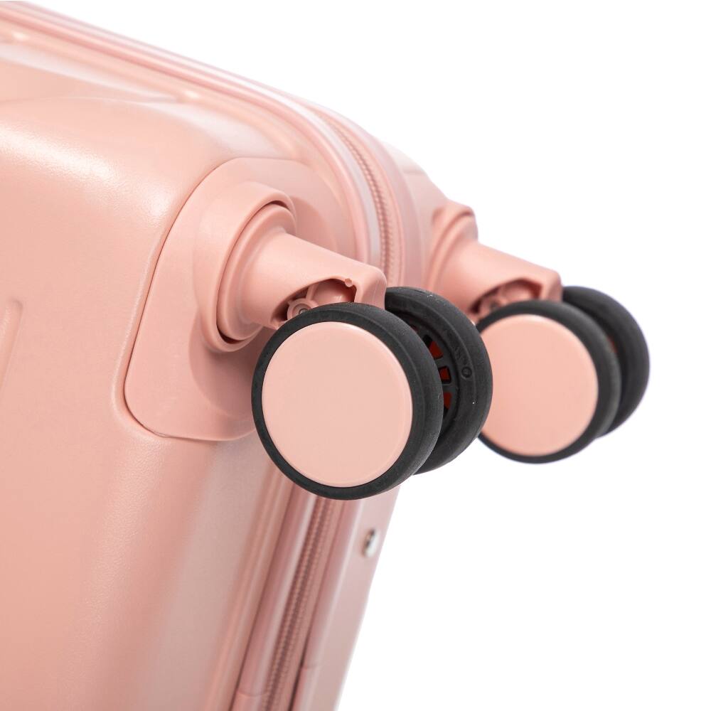 Alt View 7. Ropilly - Ropilly Pink Luggage Set with Cosmetic Case 20 Inch Carry On Luggage ABS Hard Shell - Pink.