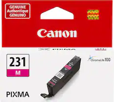 GENUINE Authentique GENUINO anon Lalu Cenon C Canon Canor Canon PIXMA 231 C... 231 M PIXMA 231 Canon M C CUI-281 Magenta ink Faok Canon ChromaLife 100