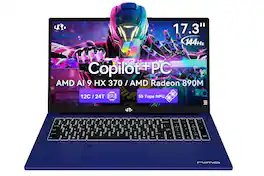 NIMO - 17.3" AI Laptop Copilot+ PC, AMD Ryzen AI 9 HX 370, 64GB DDR5 RAM 2TB PCIe SSD 144Hz 00W PD USB-C 4.0 Wi-Fi 6E - Celestial Blue