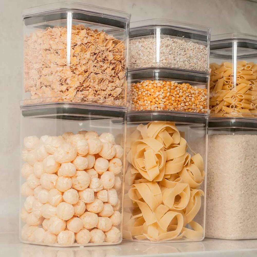 Alt View 4. OU - OU Airtight Food Storage Container 3.7qt, BPA Free Clear Plastic Food Storage Container - Clear.