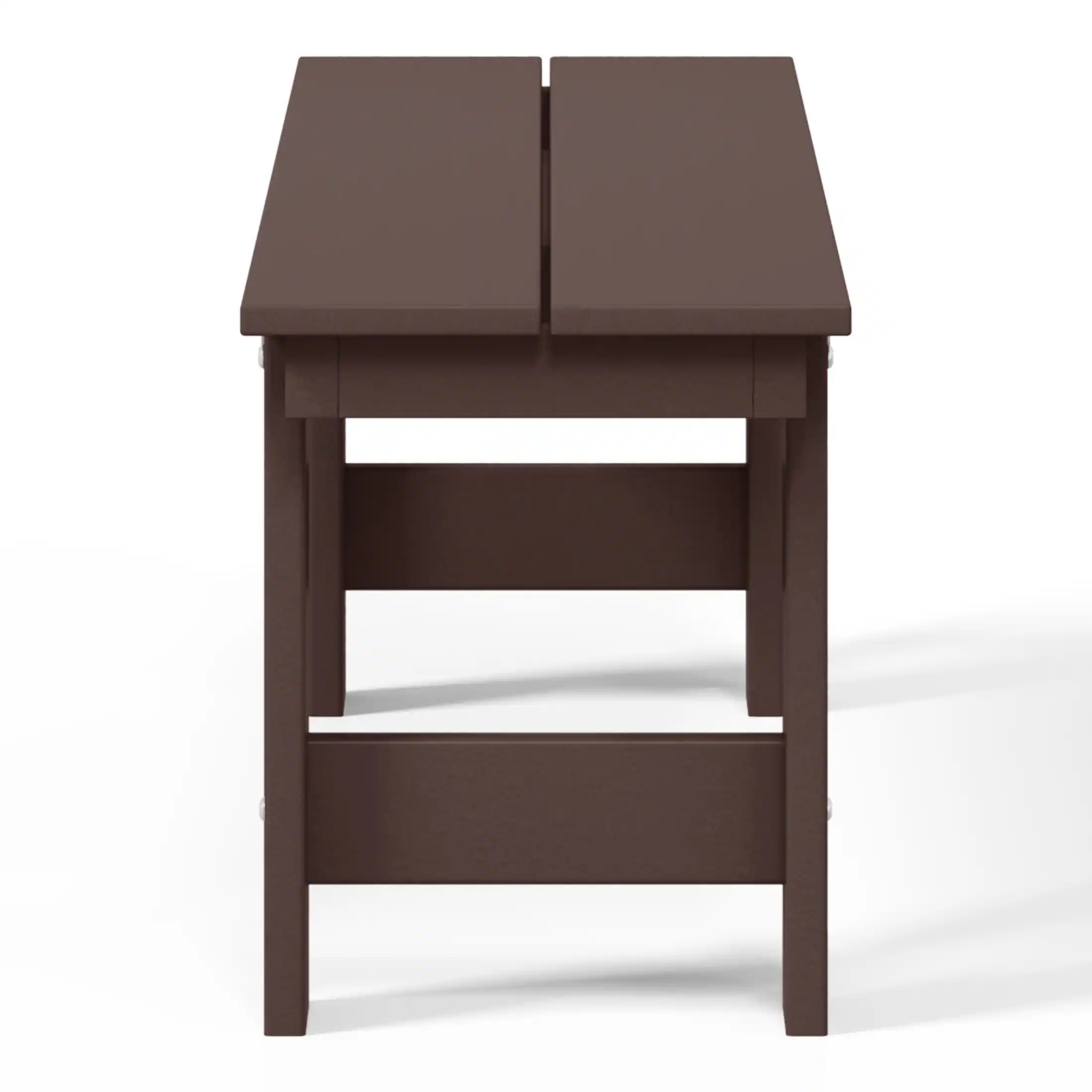 Left. WestinTrends - WestinTrends Ashore Outdoor HDPE 48" Modern Backless Patio Bench - Dark Brown.