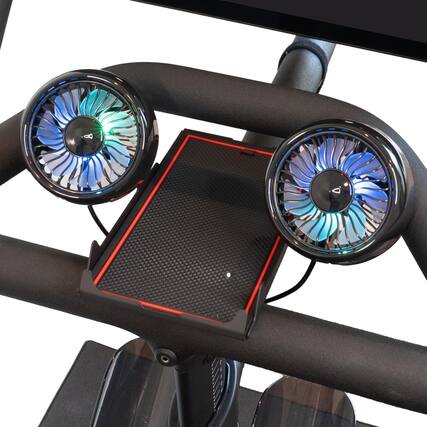 Front. Empire DigiLabs - Dual Bike Fans With Phone Tray For Peloton All metal Holder No Requi Accessories Compatible Cross - Default.