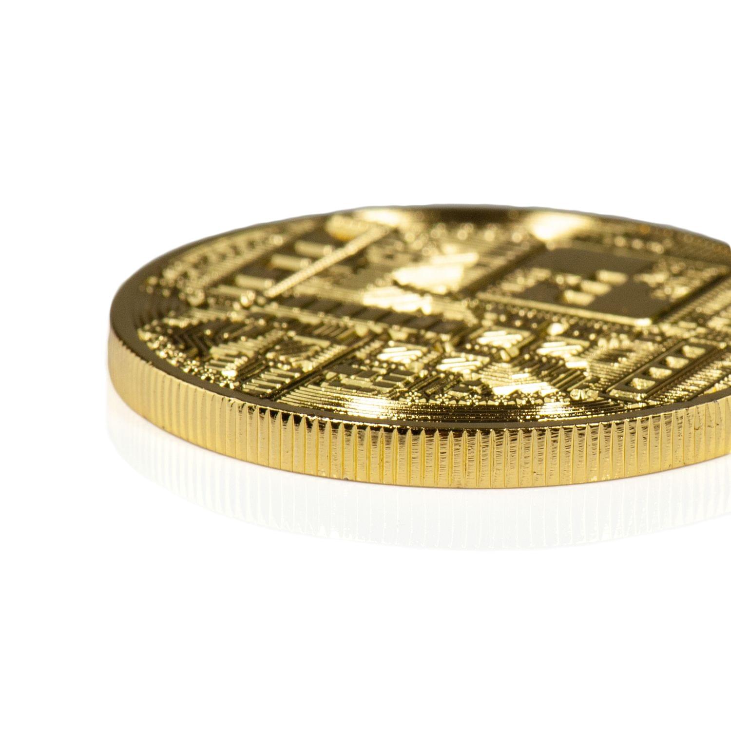 Alt View 10. Toynk - Bitcoin Collectible|Gold Plated Commemorative Blockchain Coin| Collector's Coin - Gold.