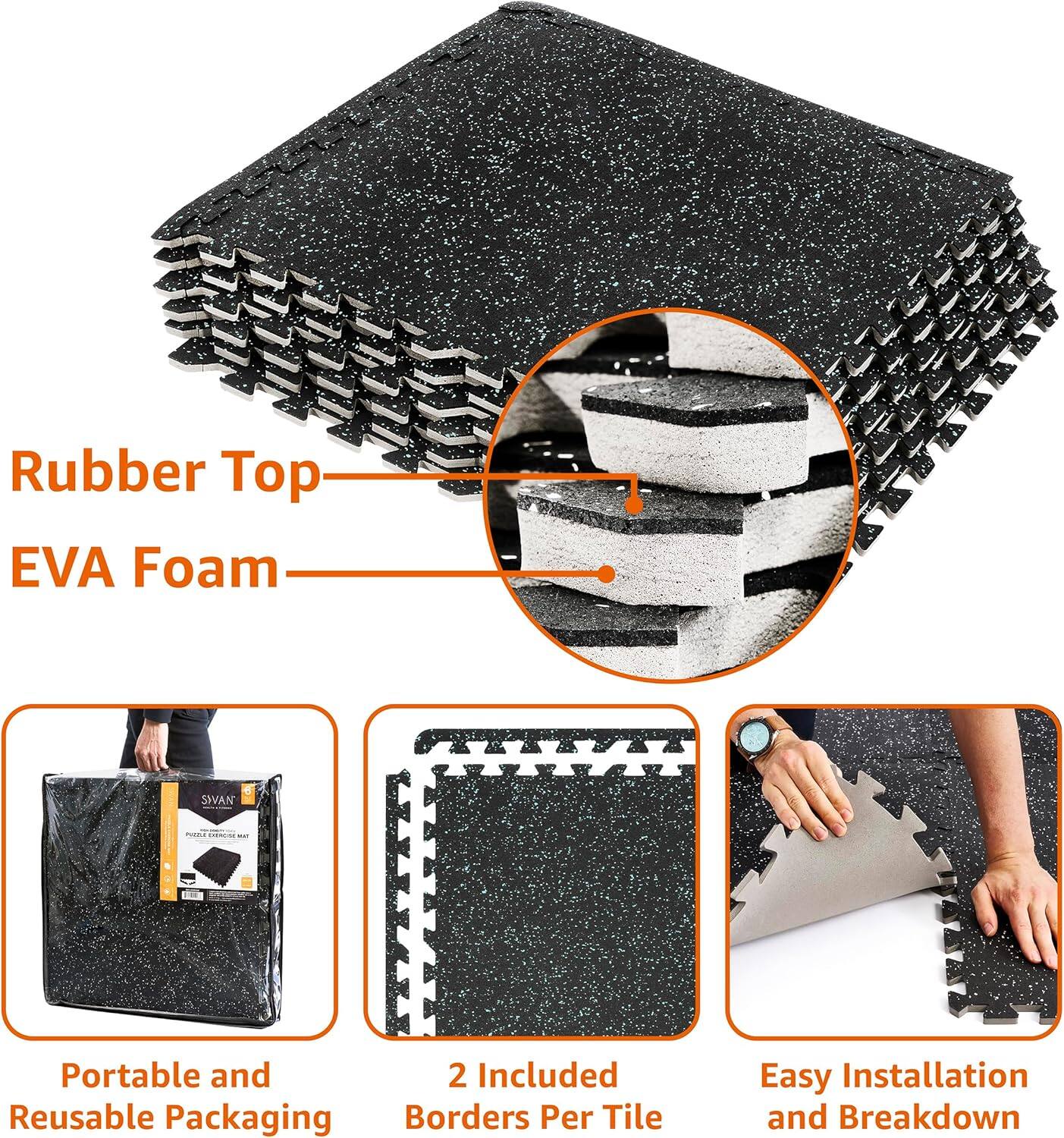Rubber Top EVA Foam

- Portable and Reusable Packaging
- 2 Included Borders Per Tile
- Easy Installation and Breakdown