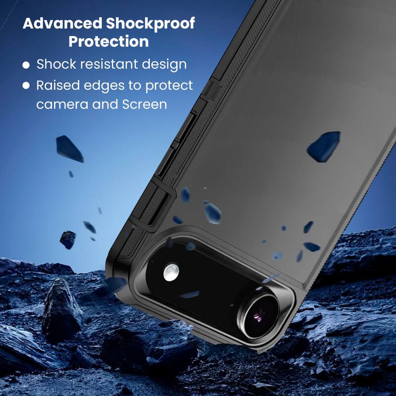 Advanced Shockproof Protection

- Shock resistant design
- Raised edges to protect camera and screen