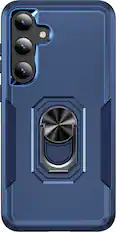 Front. SaharaCase - ArmorPro Kickstand Case for Samsung Galaxy S24 - Navy Blue.