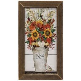 BreeBe - Fall Arrangement Print Brown Stain Frame - Multicolor